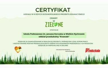 PODSUMOWANIE PROJEKTU &bdquo;GRAMY W ZIELONE&rdquo;&nbsp; EDYCJA 2023/2024 19