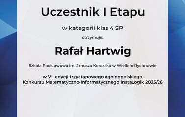 Sukces naszych uczni&oacute;w w og&oacute;lnopolskim konkursie InstaLogik! 8
