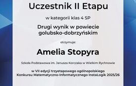 Sukces naszych uczni&oacute;w w og&oacute;lnopolskim konkursie InstaLogik! 6