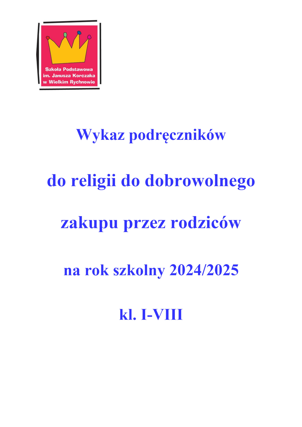 Wykaz podręcznik&oacute;w do religii