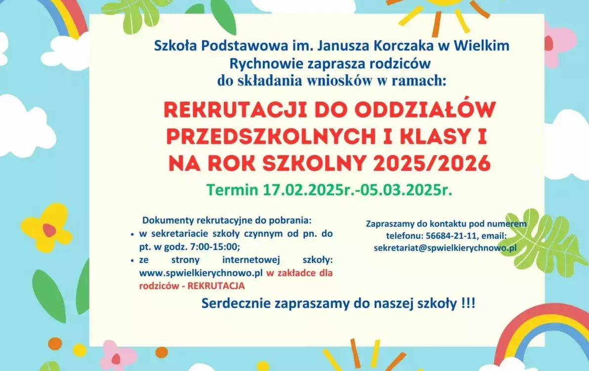 Zdjęcie do Zapisy dzieci do oddział&oacute;w przedszkolnych i klasy I