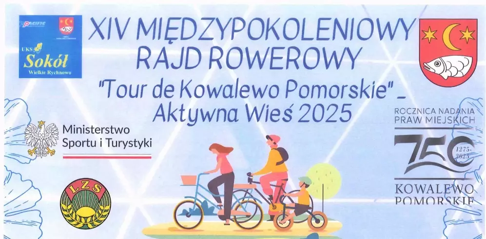 Zdjęcie do XIV Międzypokoleniowy Rajd Rowerowy Tour de Kowalewo Pomorskie
