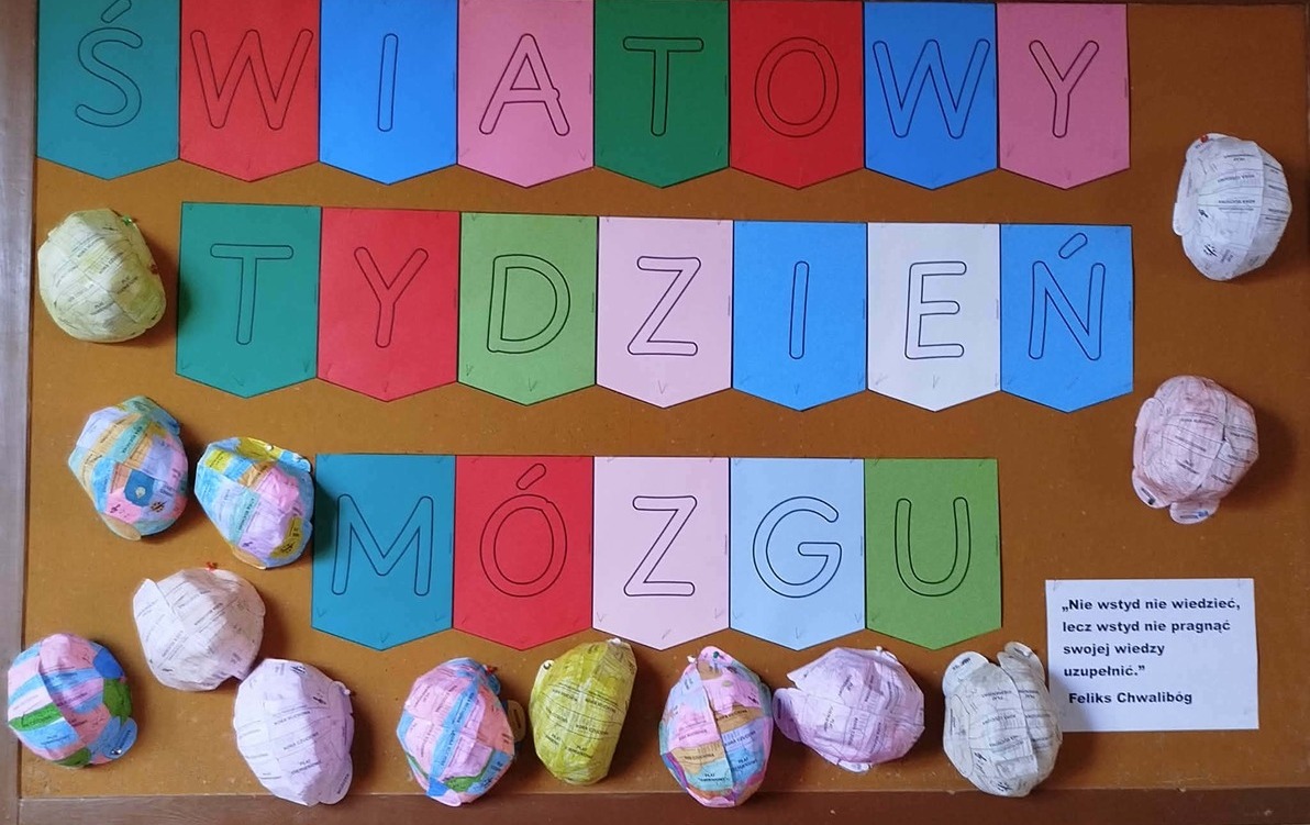 Zdjęcie do Tydzień M&oacute;zgu w naszej szkole!