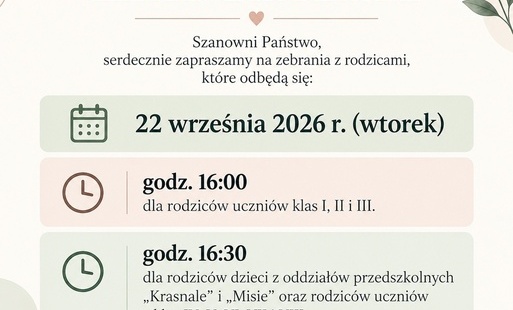 Zdjęcie do Zebrania z rodzicami