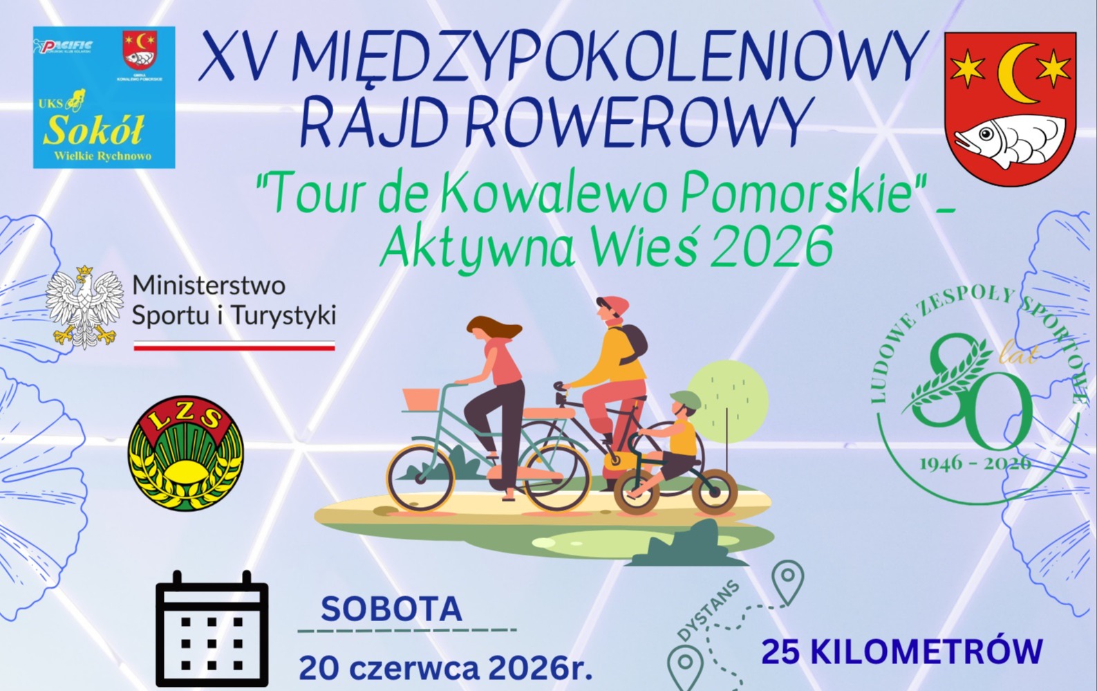 Zdjęcie do XV Międzypokoleniowy Rajd Rowerowy Tour de Kowalewo Pomorskie